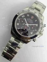 Copy Swiss Rolex Daytona Valjoux 7750 Watch SS Black Arabic 